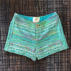 Elevenses embroidered shorts size 0 Anthropologie